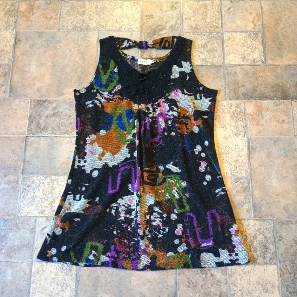 Adore abstract knit tunic size XL